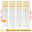Leather Crafts Sewing Needle,Round Head Blunt Pint,Pointed Prism Sharp Tool for Embroidery Stitching Gold Tail Big Eye Needles