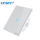 Light Touch Switch Sensor EU Standard Tempered Crystal Glass Panel 4 Color Power 1/2/3 Gang 1 Way 220V Wall Lamp Switches On Off