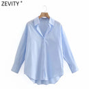 Zevity New Women Simply Candy Color Casual Slim Poplin Shirts Office Ladies Long Sleeve Blouse Roupas Chic Chemise Tops LS9405