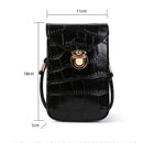 Silver Mobile Phone Mini Bags Small Clutches Shoulder Bag Crocodile Leather Women Handbag Black Clutch Purse Handbag Flap
