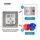 EOMR Wall USB Power Socket 5V 2.1A EU France Belgium Electrical Socket 16A Dual USB Plug IOS Android Phone Charging Ports Socket