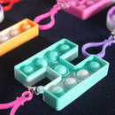 26-letter Keychain Fidget Toys Silicone Push Bubble Simple Dimple Bag Ornaments Popite Anti Stress Kids Birthday Gifts