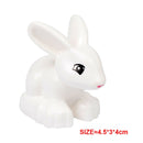 Big Building Block Accessories Chicken Duck Dog Cat Bird Cattle Sheep Zebra Rhinoceros Insect Zoo Series DIY Duploes Toy Gift