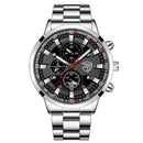 Fashion Mens Sports Watches for Men Business Stainless Steel Quartz Wrist Watch Luxury Man Casual Luminous Clock часы мужские