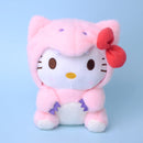 Sanrio 10cm Kuromi My Melody KT Cat PC Dog Hello Kitty Keychain Anime Plush Figure Pendant Accessories Cute Animals Toys