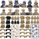 Ghost Commando Special Forces Building Blocks Army Soldier Figures Military Weapon Vest Bricks Accessories Children&