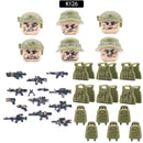 Ghost Commando Special Forces Building Blocks Army Soldier Figures Military Weapon Vest Bricks Accessories Children&