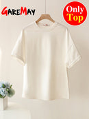 Green Suit Shorts with T-shirt for Women and Top Loose Oversize 100% Cotton Summer Two Piece Set Women Classic Tracksuit Casual