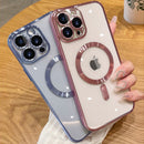 Luxury For Magsafe Magnetic Charging Transparent Silicone Case for iPhone 14 Plus 13 12 11 Pro Max Protector Shockproof Cover