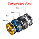 Smart Sensor Body Temperature Test Ring Stainless Steel Fashion Display Real-time Changing Color Finger Rings