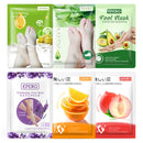 PUTIMI 6packs Exfoliating Foot Mask Feet Peeling Mask Spa Socks Smooth Dead Skin Remover Moisturizing Whitening Foot Mask