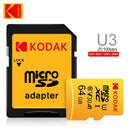 KODAK EVO Plus 256GB Memory Card 128GB U3 4K Micro SD Card 64GB 32GB SDHC Microsd UHS-I C10 TF Trans Flash Microsd with Adapter