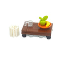 Food Building Blocks City Friend Accessories Bread Chips Roast Chicken Pizza Hot Dog Fish Fruit Carrot Basket Classic DIY Bricks