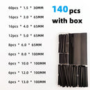 140/150 PCS Boxed 2:1 Times Shrink Electronic DIY Heat Shrink Tube Set Thermoresistant Tube Wire Connection Insulated Polyolefin