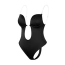 Sexy Full Bodyshaper Bra Women Deep V Convertible Bra Thong Shapewear Backless Invisible Push Up Underwear Slimming Bodysuit
