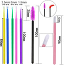50/100/300/500pcs Eyebrow Eyelash Brushes Eyelash Spoolies Mascara Wands Disposable Applicator for Eyelash Extension Makeup Tool