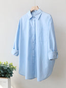 Basic Candy Colors Shirt Women&