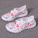 Rimocy Nurse Shoes Women Print Breathable Sneakers Woman Slip-on Light Non-slip Flats Ladies Soft Bottom Casual Sports Shoes