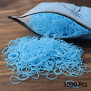 1000PCS Disposable Rubber Band Hairband For Children Ponytail Hairs Ties Colourful Elastic Hair Bands Baby Hair Accessories