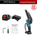 6/8 Inch Brushless Chain Saw Cordless Handheld Pruning Saw Portable Woodworking Electric Saw Cutting Tool with Lithium Battery