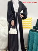 Summer Puff Sleeve Muslim Abaya Women Dress Elegant Modest Morocco Party Long Dress Islamic Turkey Dubai Eid Ramadan Jubah Robe