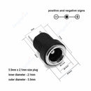 12V 3A 5.5mm 2.1mm Plug Socket DC Connectors DC Power Socket Male Female Jack Screw Nut Panel Mount DC Power Adapter Connector
