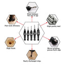 5pcs Countersink Drill Bit Carpentry Drill Set Drilling Pilot Holes For Screw Sizes #5 #6 #8 #10 #12 Drilling Woodworking Tools