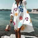 Oversized Loose Casual Aesthetic Summer Dresses 2022 Sexy Beach Shirt Dress New Bohemian Long Sleeve Elegant Vestidos De Mujer