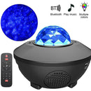 LED Starry Sky Projector Night Light Galaxy Star Projector Ocean Wave Night Lamp With Music Bluetooth Speaker For Childrens