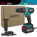 21V 13MM Brushless Electric Drill 115N/M 4000mah Battery Cordless Screwdriver With Impact Function Can Drill Ice Power Tools