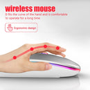 New Bluetooth Wireless Mouse with USB Rechargeable RGB Mouse for Computer Laptop PC Macbook Gaming Mouse Gamer 2.4GHz 1600DPI