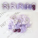 10Pcs/Lot Sweet Hair Band Girls Hair Ties Bows Elastic Rubber Band Flower Small Ball Scrunchies Baby Kids Hair Accessories Gift