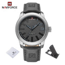 NAVIFORCE Male Wrist Watches Military Sports Anti-shock Waterproof Leather Strap Men Watch Fashion Green Clock Relogio Masculino