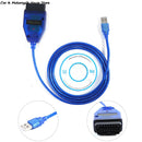 Blue VAG-COM 409.1 Vag Com 409Com Vag 409.1 Kkl OBD2 USB Diagnostic Cable Scanner Interface For VW Audi Seat Volkswagen