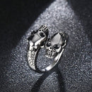 1pcs Titanium Steel Eagle Dragon Claw Halloween Skull Ring Hot Selling Men&