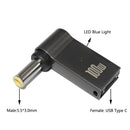 100W USB Type C to Dc Power Jack Connector USB C to Universal Laptop Power Adapter Plug Converter for Asus Dell Lenovo Notebook