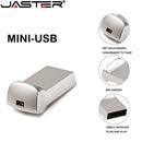 JASTER Mini Metal USB Flash Drives Silver Business Gifts Memory Stick Custom logo Pen Drive Waterproof Storage Devices 32GB 64GB