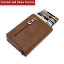 Customized 2022 Men Leather Wallet Rfid Anti-magnetic Credit Cards Holder Wallet With Organizer Coin Pocket & Money Clips Wallet