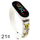 Pokemon Strap LED Electronic Watch Fashion Colorful Bracelet Touch Waterproof Anime Character Pikachu Educational Children&