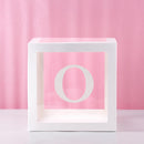 Baby Shower Box Custom Alphabet Name Transparent Balloon Box Birthday Party Decoration Kids DIY Wedding Baby Shower Suppiles