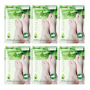 PUTIMI 6packs Exfoliating Foot Mask Feet Peeling Mask Spa Socks Smooth Dead Skin Remover Moisturizing Whitening Foot Mask