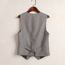 Summer V-Neck Vest Women Thin Loose Waistcoat Single Breasted Sleeveless Blazer Feminino Short Slim Veste Femme Tide XXXL