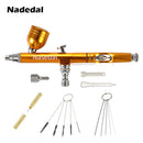 Airbrush Tool Dual Action Gravity Feed 0.3mm Nozzle Spray Gun Cake Decorating Brushes For Nail Manicure With Wrench Straw