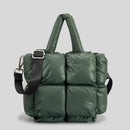 Fashion Large Tote Padded Handbags Designer Quilted Women Shoulder Bags Luxury Nylon Down Cotton Crossbody Bag Winter Purse 2022