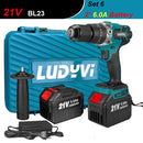 21V 13MM Brushless Electric Drill 115N/M 4000mah Battery Cordless Screwdriver With Impact Function Can Drill Ice Power Tools