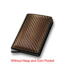 Carbon Fiber Rfid Card Holder Men Wallets Money Bag Male Vintage Black Male Purse 2022 Small Leather Mini Slim Wallets Walets