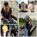 Cotton Women Baseball Cap Letter Embroidery Outdoor Visor Sun Hat Unisex Solid Color Simple Hip Hop Cap Adjustable Casual Bonnet