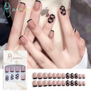 Fake Nails Art Nail Tips Press on False with Designs Set Full Cover Artificial Short Packaging Kiss Display Clear Tipsy Stick