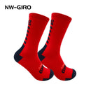 NW-GIRO 2022 New Cycling Socks Bike Nurse Compression Road Bike Running Mtb Knee-high White Sports Funny Brand Black