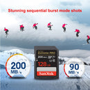 SanDisk Extreme PRO SD Card 32G 64G 128G 256G SDHC SDXC UHS-I C10 95MB/s-200MB/s U3 Memory Card Support V30 4K for Camera/DV/SLR